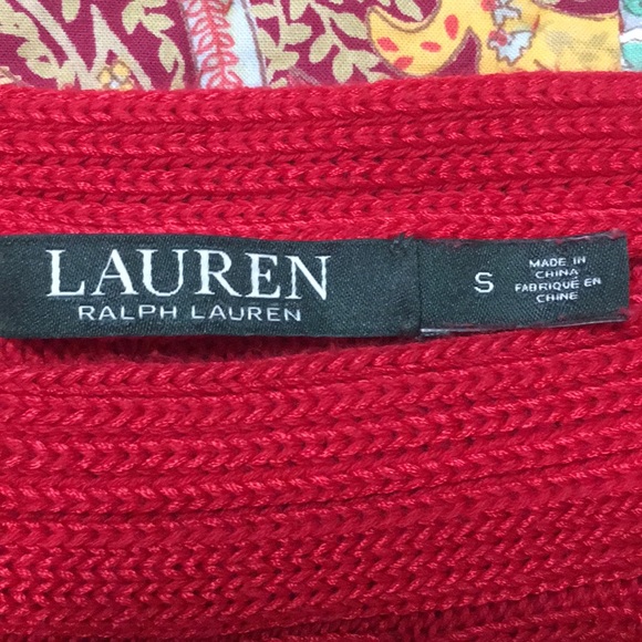 Ralph Lauren Red Cable Knit Sweater - Picture 3 of 8